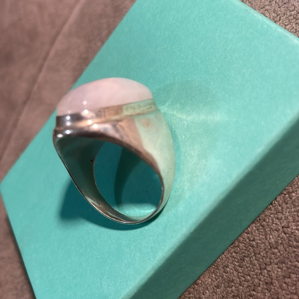 Moonstone Silver Ring (Rainbow Moonstone) View 4